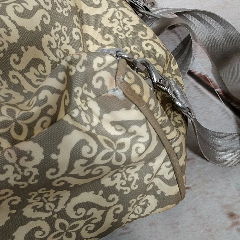Petunia Pickle Bottom Beige and Yellow Baby Bag